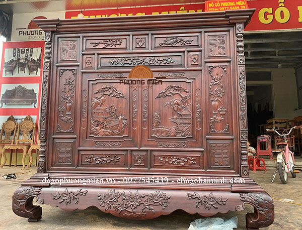 tủ thờ huế gỗ gụ đẹp