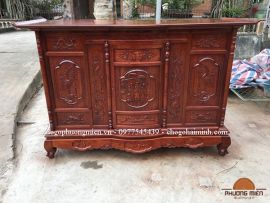 Tủ thờ gỗ gụ mật cao cấp chạm tam đa đẹp.
