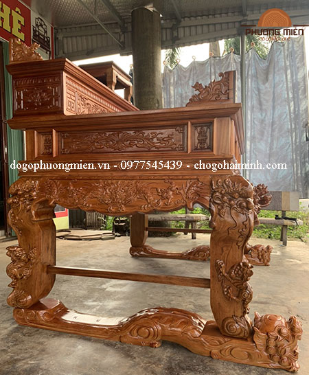 sập thờ tứ linh nhị cấp
